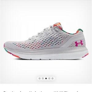 New in box Under Armour W Charged Impulse Flrl white multi colored running shoes